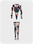 Edgy Multicolor Body Cropped Two-Piece Set
