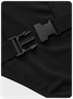 【Final Sale】Edgy Black Cut Out Asymmetrical Design Bodysuit