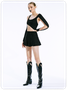 【Final Sale】Y2K Black Asymmetrical Design Deconstructed Top Women Top