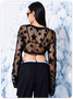 Y2k Black Net Star Top Women Top
