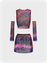 【Final Sale】Y2K Rose Red Mesh Cartoon Halloween Two-Piece Set
