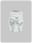 Edgy White Body Print Top Tank Top & Cami