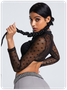 Y2K Black Mesh Star Top T-Shirt