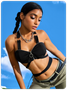Punk Black Zip Lace Up Backless Top Tank Top & Cami