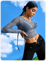 Y2K Gray Mesh One Shoulder Top Women Top