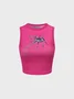 【Final Sale】Y2K Pink Spider Sleeveless Top Tank Top & Cami