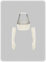 Y2k White Ripped Arm slevees Lace up Party Top Women Top