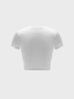 Y2K White Letter Crew Neck Top T-Shirt I Love Me