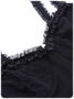 Y2K Black Lace hem Mesh Patchwork Top Tank Top & Cami
