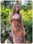 Y2K Brown Cut Out Dress Midi Dress