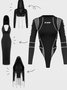 【Final Sale】Street Black Patchwork Bodysuit