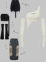 Y2K Off White Asymmetrical Design Arm Sleeves Cyberpunk Top Women Top