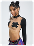 Edgy Black Body print Top Women Top