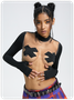 Edgy Black Body print Top Women Top