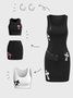 【Final Sale】Punk Black Cut Out Metal Chain Dress Mini Dress