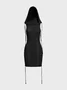 【Final Sale】Punk Black Dress Mini Dress