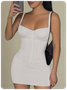 Activewear Y2k White Corset Basic Dress Mini Dress