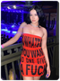 Street Red Letter Tube Dress Mini Dress