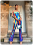 Edgy Multicolor Body print Tube Jumpsuit