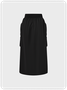 【Final Sale】Street Gray Split Pockets Zip Up Bottom Skirt