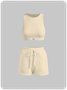 Activewear Basic Plain Top With Pant Two-Piece Set