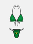 Jamaica Jersey Color Block Bikini Set