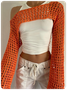 Knitted Hollow Out Crew Neck Plain Long Sleeve Shirt