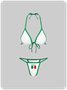 Jersey Mexico Color Block Bikini