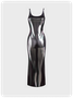 Spaghetti Human Body Maxi Dress