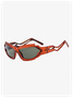 Cat Eye Fashion Color Block Sunglass