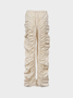 【Final Sale】Wrinkled Plain Straight Parachute Pants
