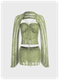 Solid Distressed Knitted Matching Set