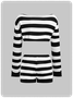 Knitted Striped Top With Short Two-Piece Set