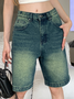 【Final Sale】Denim Unisex Plain Straight Jeans