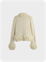 Fringed Plain Long Sleeve Cardigan