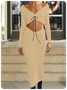 Texture Fabric Plain Top With Skirt Two-Piece Set