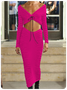 Texture Fabric Plain Top With Skirt Two-Piece Set