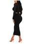 Plain Top With Skirt Two-Piece Set