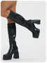 Street PU Autumn Plain Fashion Boots