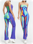 Edgy Multicolor Body print Tube Jumpsuit