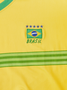 Brasil V Neck Color Block Short Sleeve T-Shirt
