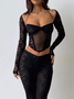 Lace Two Pieces Plain Halter Lace Up Cami Top With Shrug