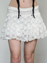 Lace lace Plain Short Skirt