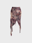 asymmetrical design Floral Midi Skirt