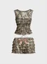 Jersey Camo Top With Pants Two-Piece Set