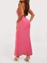 Halter Plain Sleeveless Maxi Dress