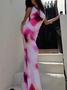 Halter Floral Sleeveless Maxi Dress