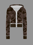 Jersey Camo Coat With Pants Two-Piece Set