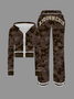 Jersey Camo Coat With Pants Two-Piece Set