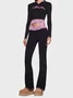 Jersey Color Block Top With Pants Two-Piece Set